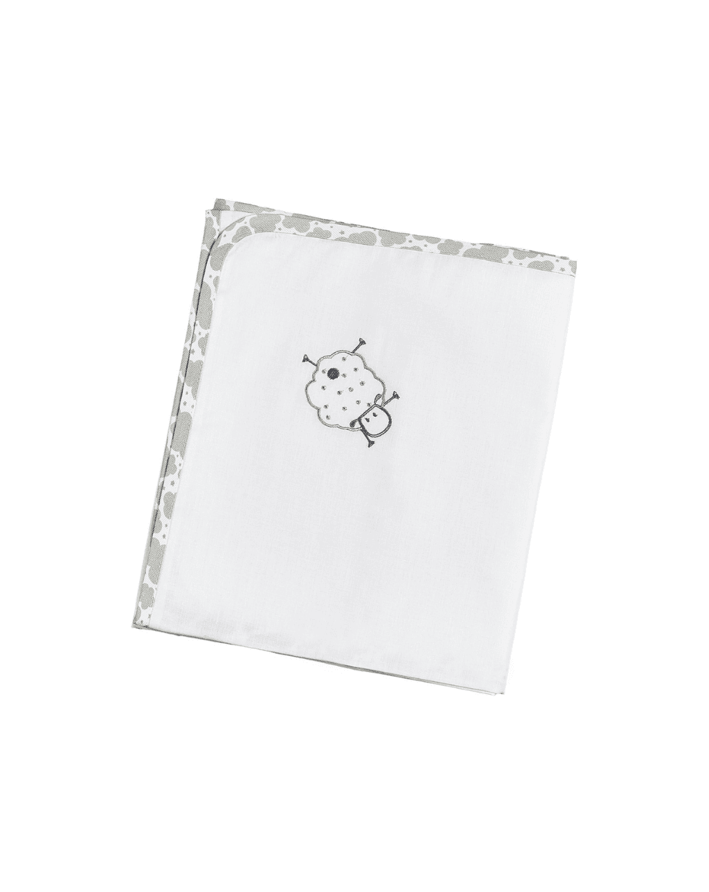 ο κόσμος του μωρού πάνα σεντονόπανου 90x90 cm sheep γκρι 30222