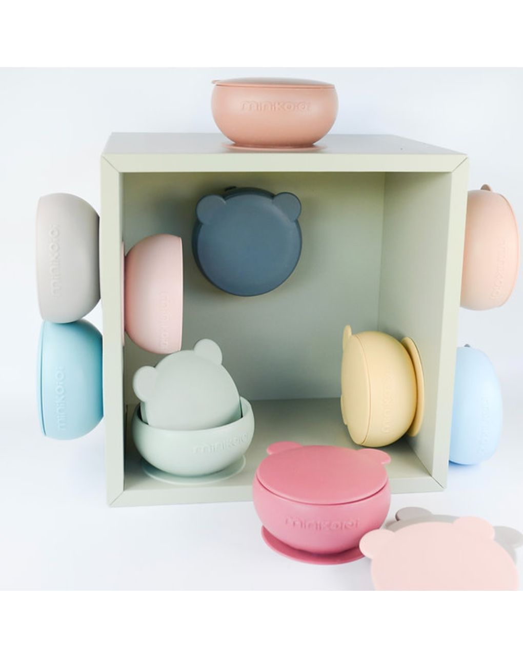 Minikoioi μπολ με καπάκι bowly 450ml blue 0907-101080003 - MinikOiOi