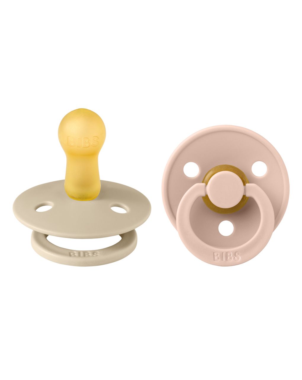 Bibs πιπίλα καουτσούκ σετ 2τμχ colour vanilla/blush, 6 μηνών+ - BIBS