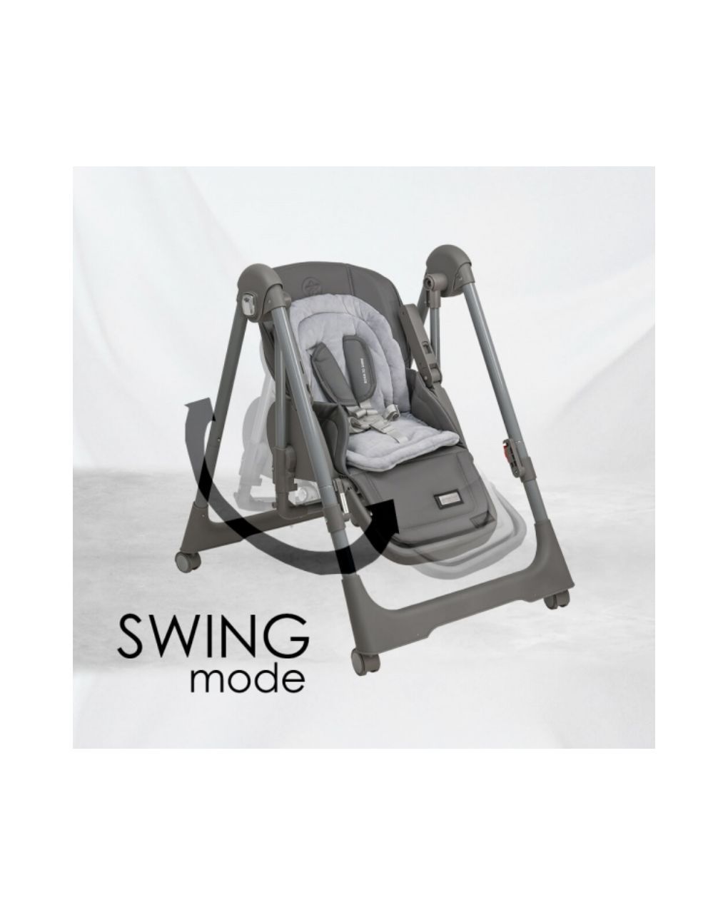 Bebe stars καρέκλα φαγητού-κούνια nuovo 2σε1 grey 6m+ 867-186 - Bebe Stars