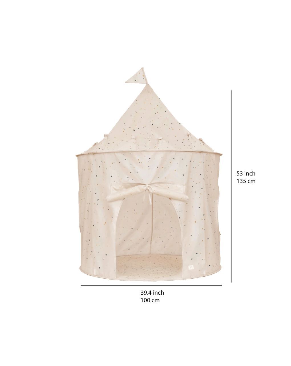 3 sprouts - παιδική σκηνή recycled κάστρο cream πουά - 3 sprouts