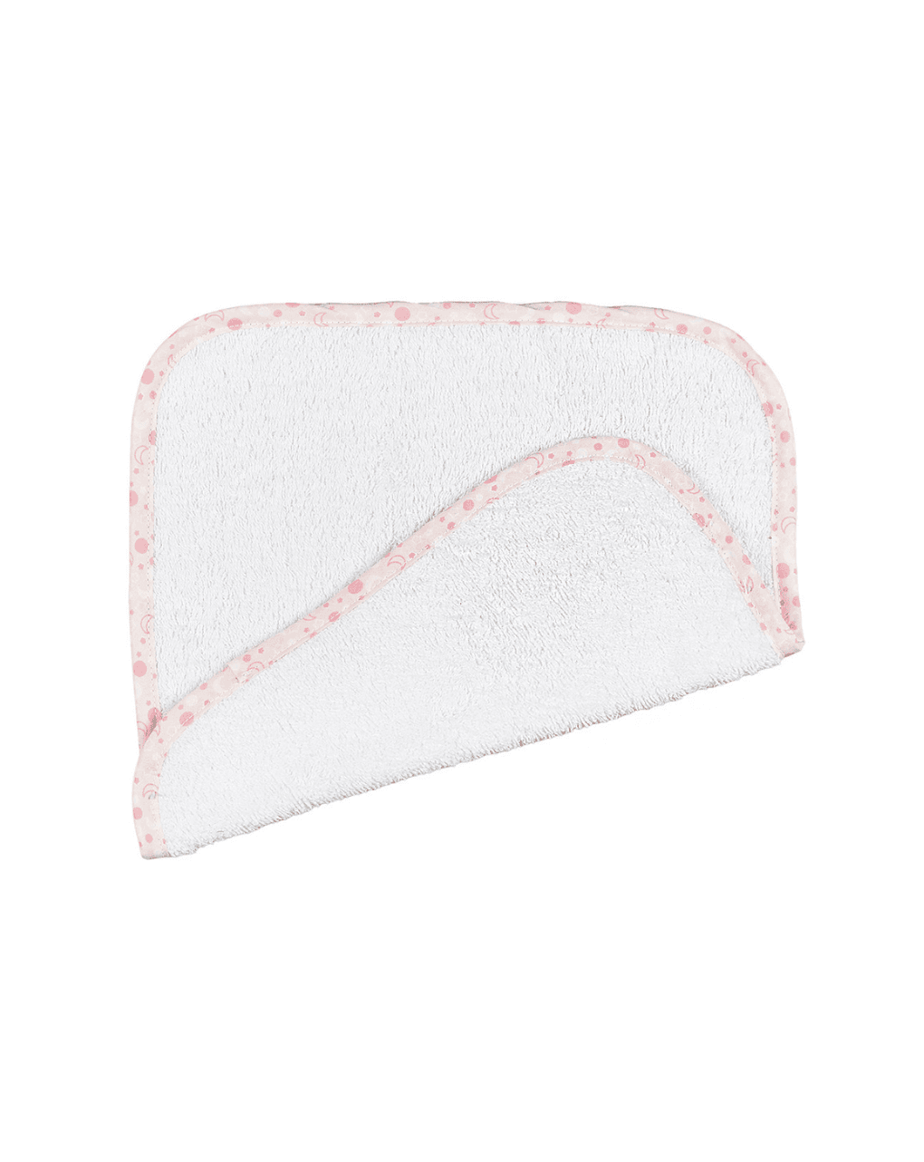 ο κόσμος του μωρού λαβέτα 30x30 cm λευκή με ρέλι lapyco ροζ 15181