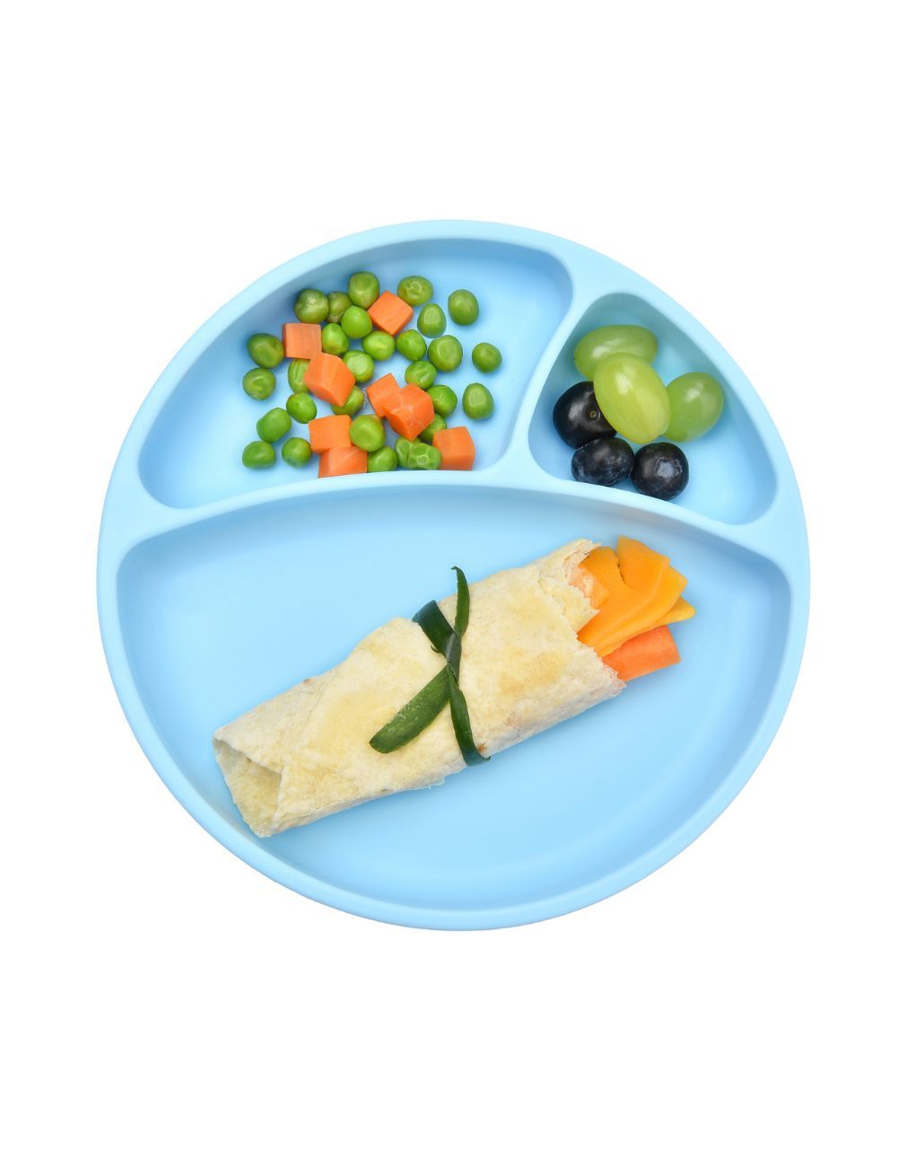 Minikoioi πιάτο με διαχωριστικά portions 6m+ blue 0907-101050003 - MinikOiOi