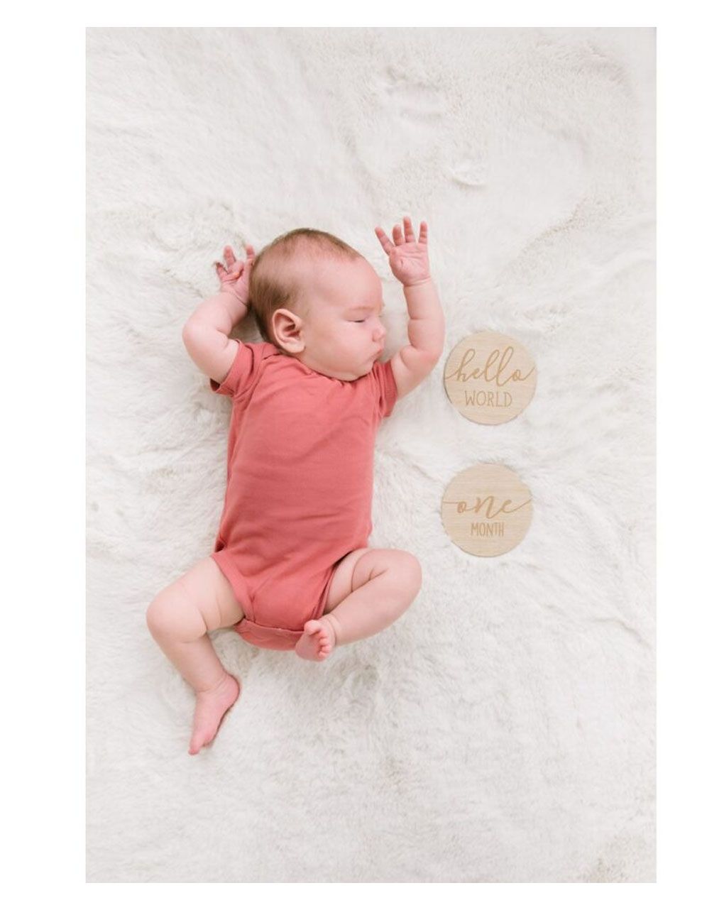 Pearhead - milestone κάρτες από ξύλο σε στρόγγυλο σχήμα - Pearhead