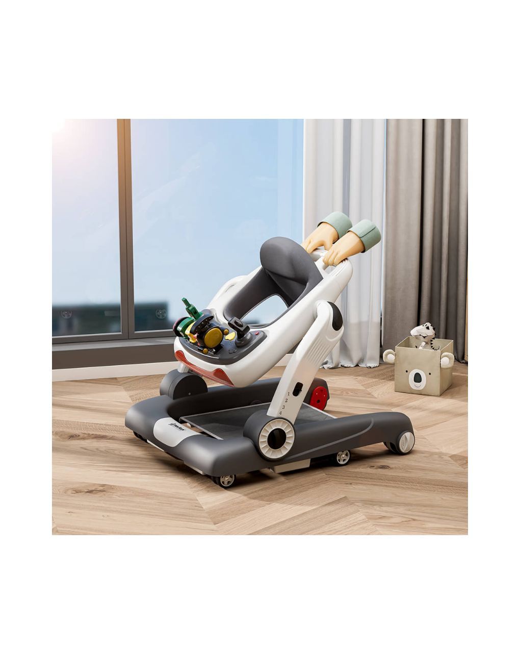 Bebe stars στράτα train 3in1 grey, 4240 - Bebe Stars