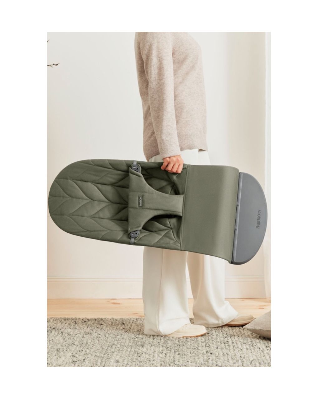 Babybjorn - ριλάξ bliss, woven petal quilt, dark green - Baby Bjorn
