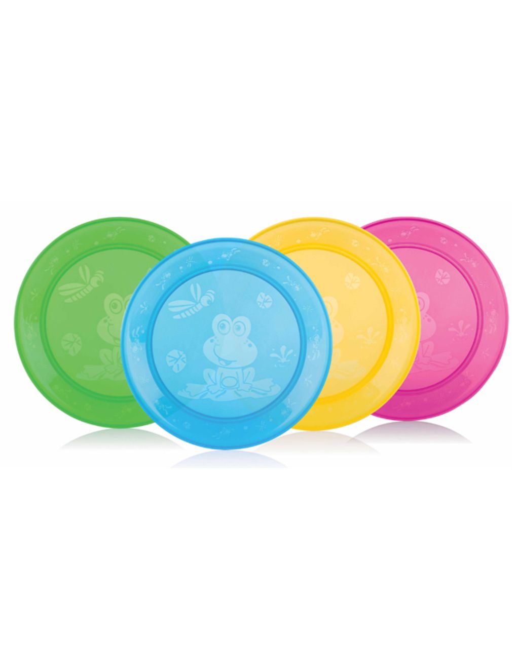 Nuby - σετ 4 πιατα fun feeding πολυχρωμα, 65670 - Nuby
