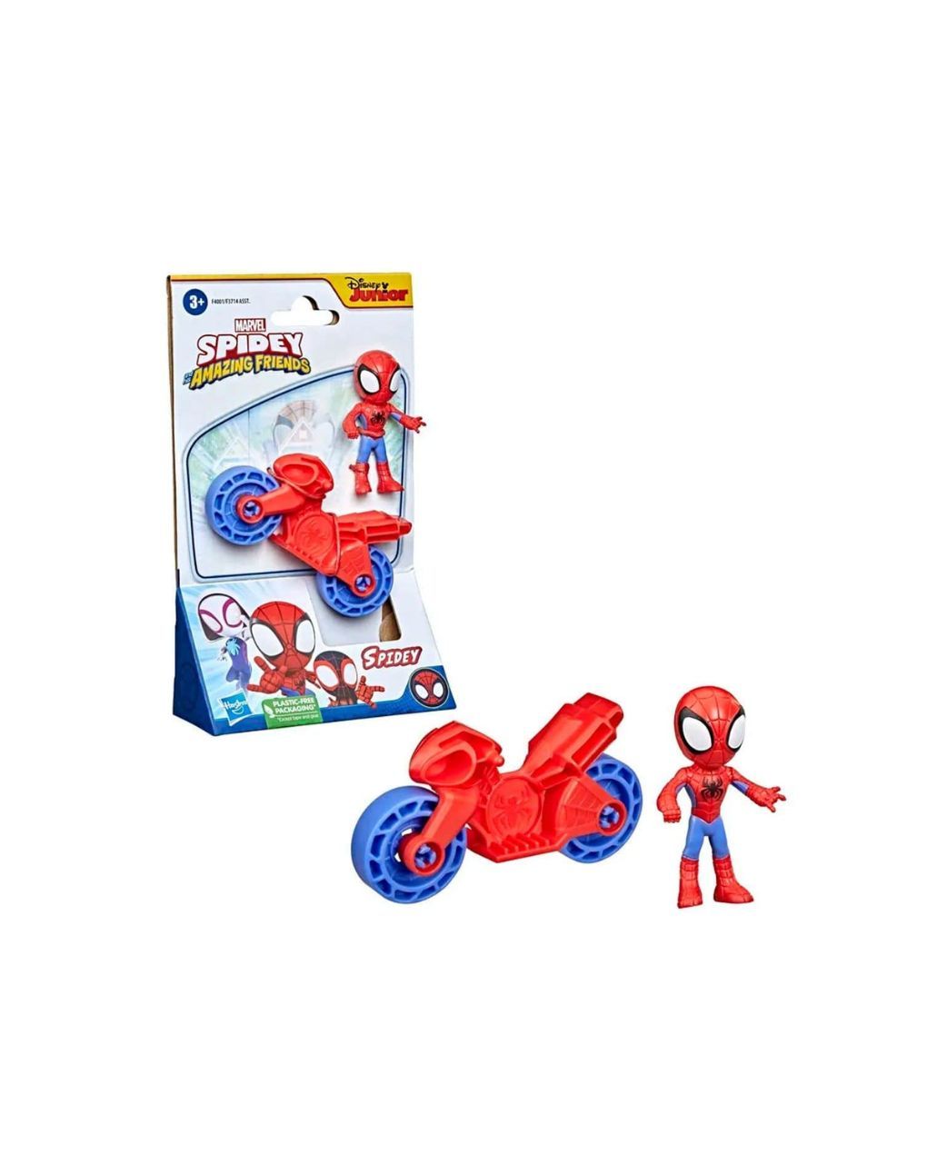 Spidey and his amazing friends φιγούρα με ποδήλατο (3 σχέδια) f3714 - SPIDEY