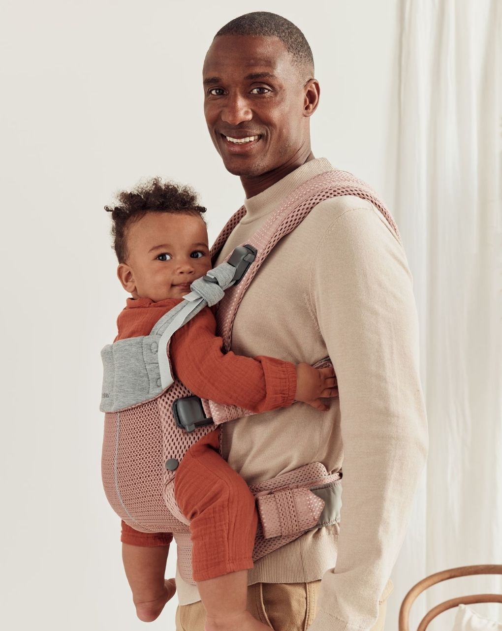 Babybjörn μάρσιπος harmony 3d mesh dusty pink 088003 - Baby Bjorn