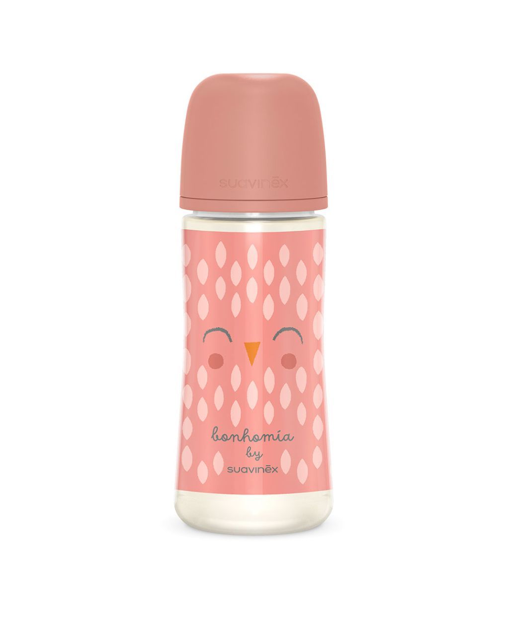 Suavinex - πλαστικό μπιμπερό 360ml με θηλή σιλικόνης sx pro 6m+, bonhomia pink - Suavinex