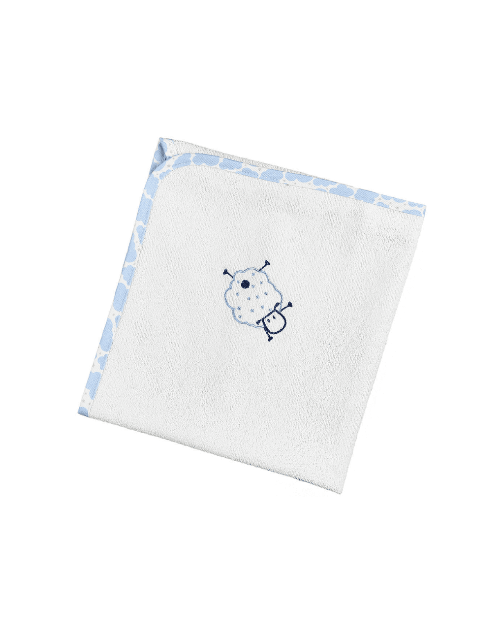 ο κόσμος του μωρού σελτεδάκι 60x80 cm πλαστικοποιημένης πετσέτας sheep σιέλ 11292