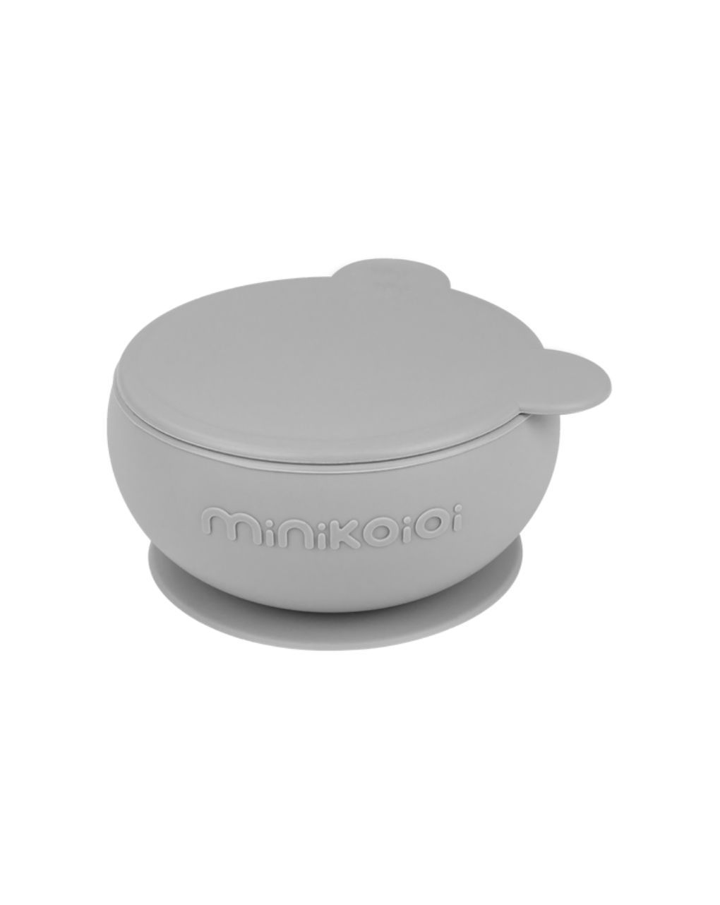 Minikoioi μπολ με καπάκι bowly 450ml grey 0907-101080004 - MinikOiOi
