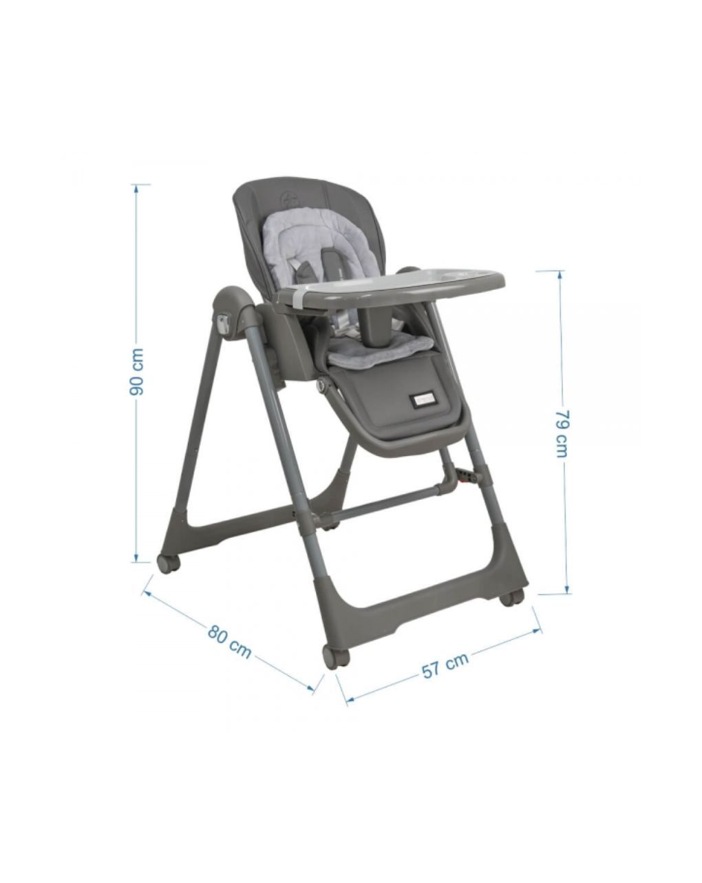 Bebe stars καρέκλα φαγητού-κούνια nuovo 2σε1 grey 6m+ 867-186 - Bebe Stars