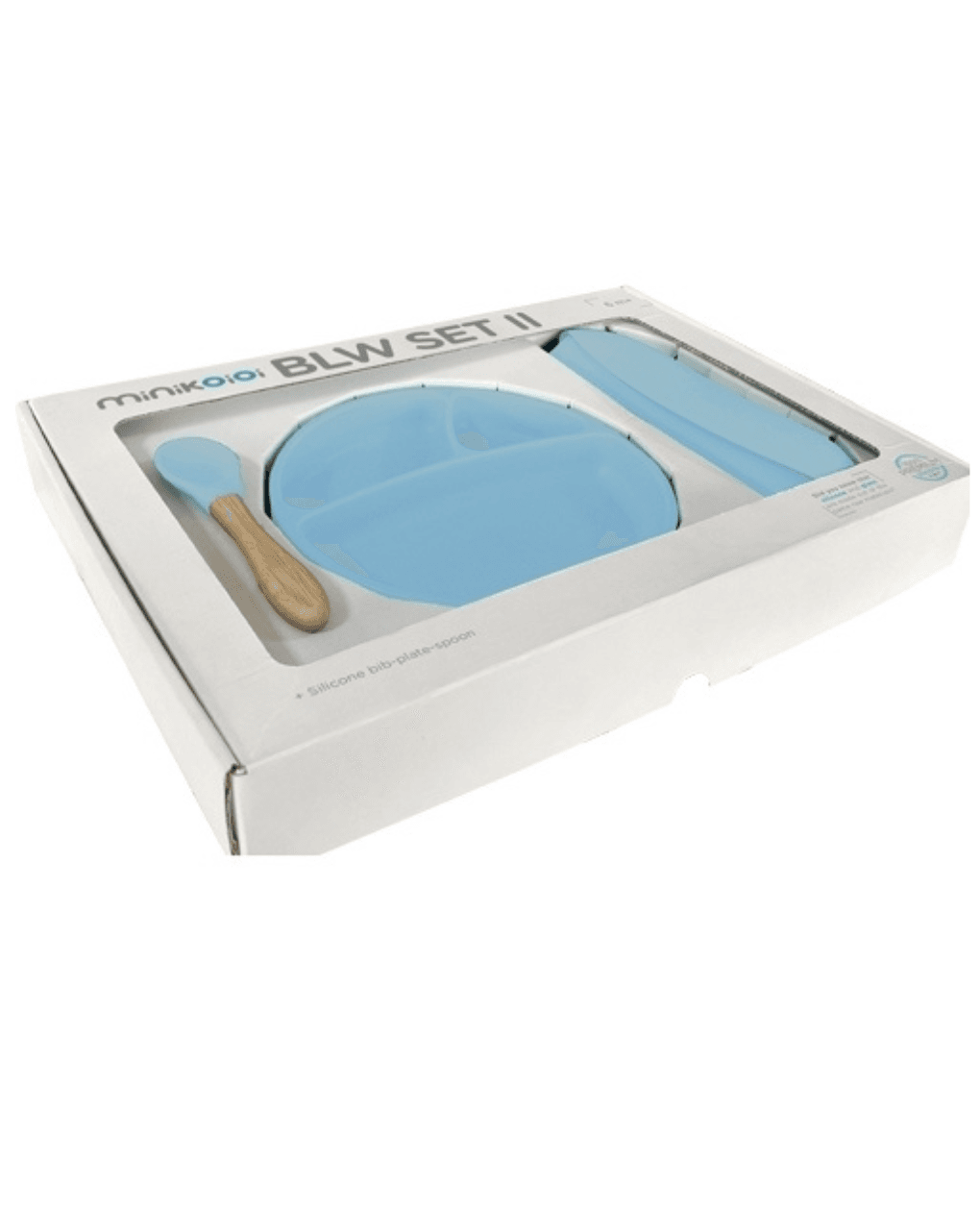 Minikoioi blw ii σετ φαγητού 3τμχ από σιλικόνη 6m+ mineral blue 0907-101070021 - MinikOiOi