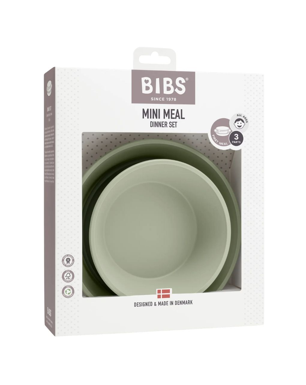 Bibs - σετ πιατάκια 2τμχ sage - BIBS