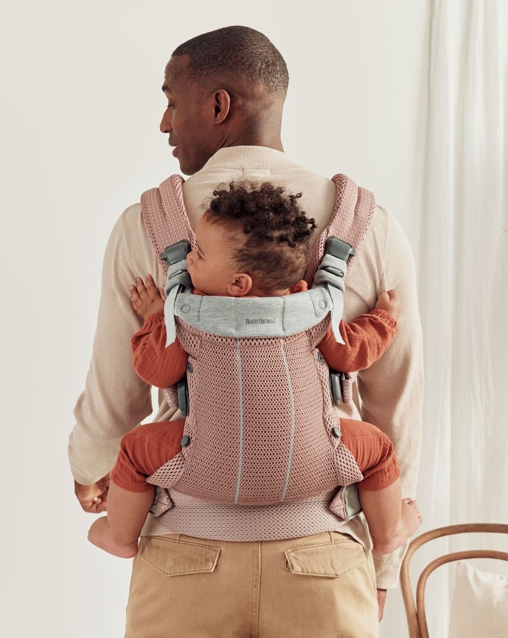 Babybjörn μάρσιπος harmony 3d mesh dusty pink 088003 - Baby Bjorn