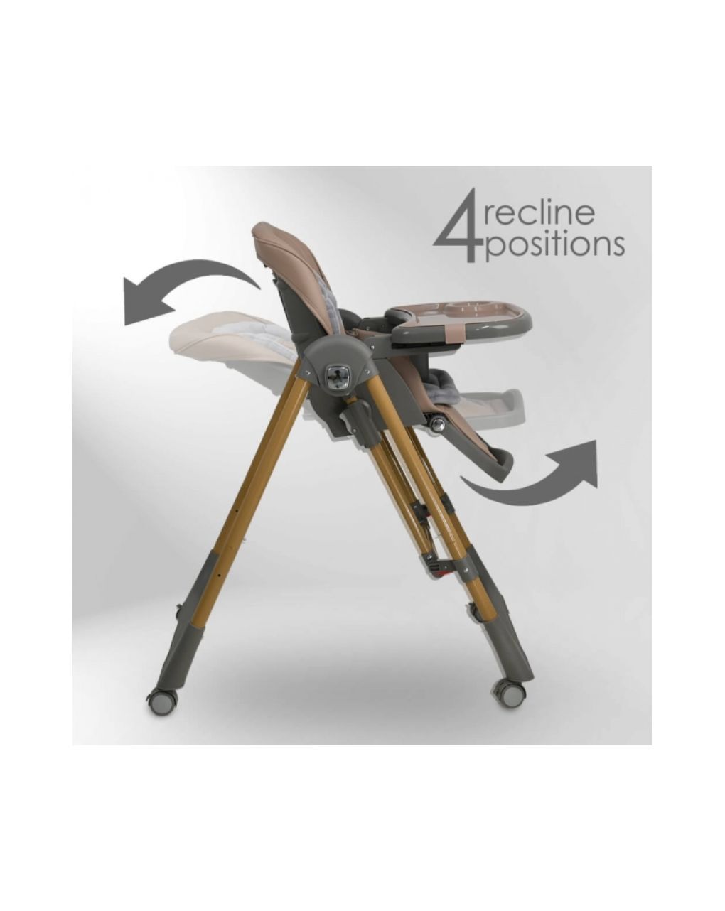 Bebe stars καρέκλα φαγητού-κούνια nuovo 2σε1 mocha 6m+, 867-182 - Bebe Stars