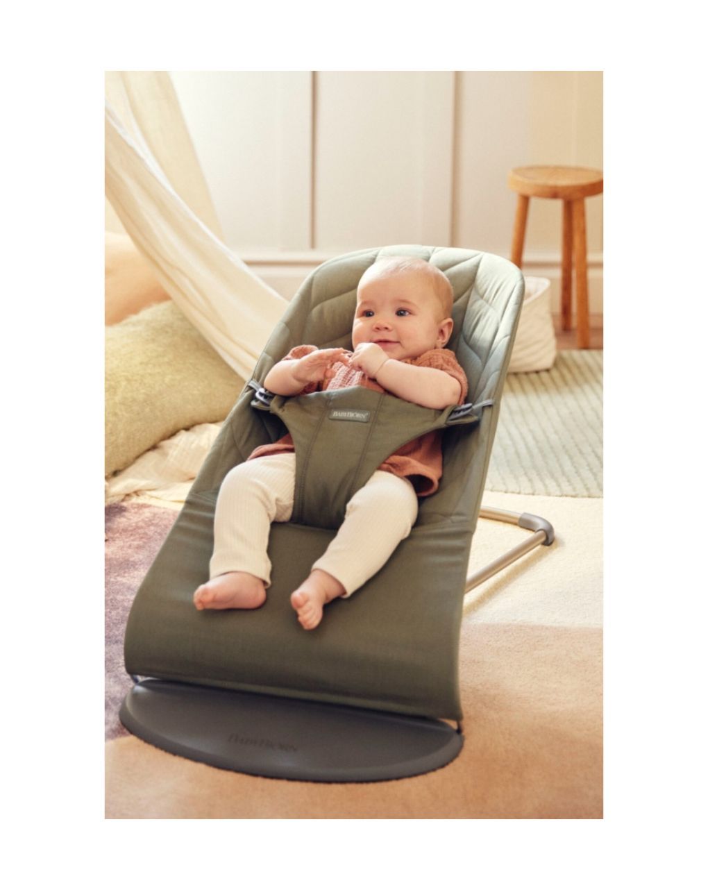 Babybjorn - ριλάξ bliss, woven petal quilt, dark green - Baby Bjorn