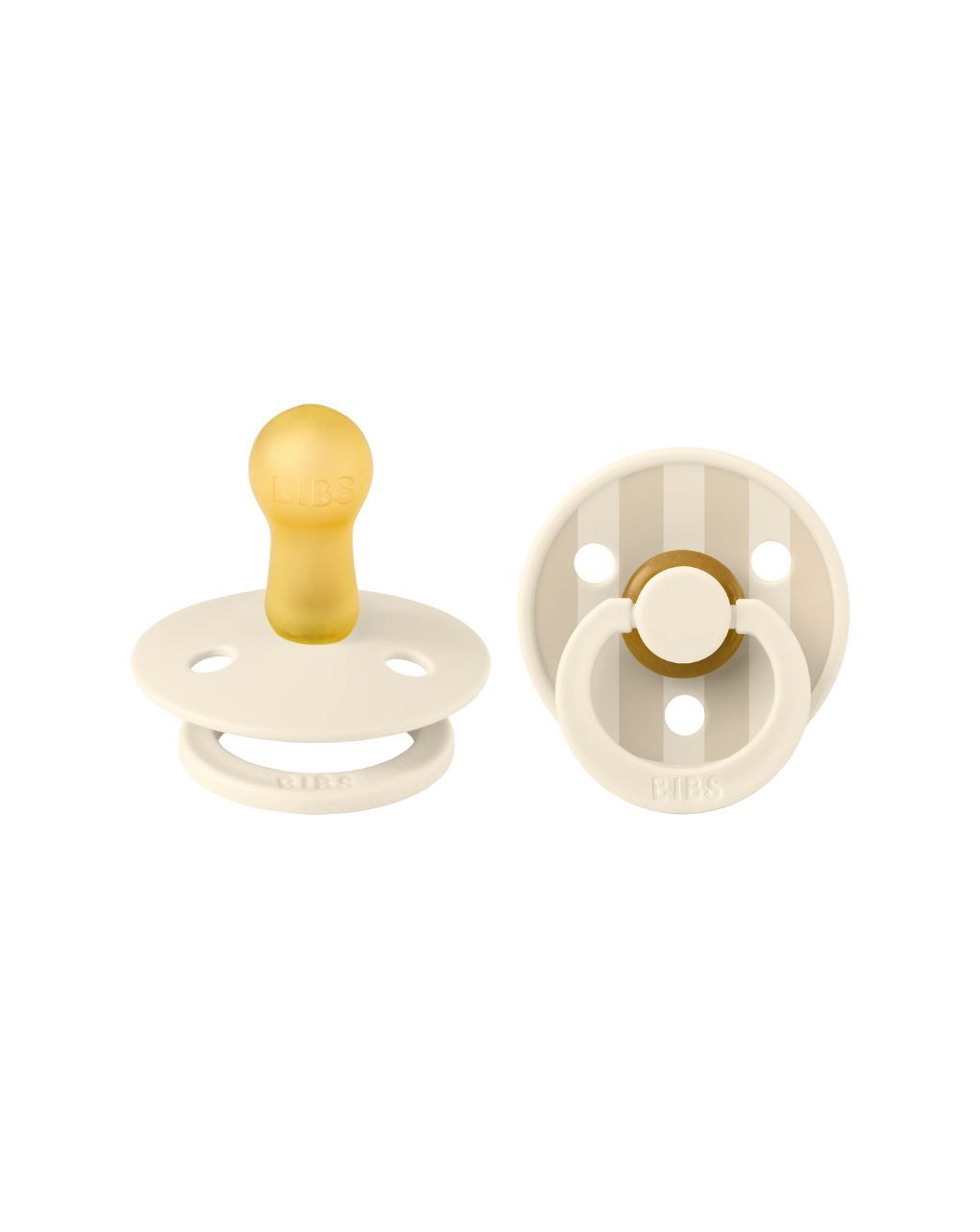 Bibs - πιπίλα καουτσούκ σετ 2τμχ studio colour pin ivory vanilla mix, 6-12m - BIBS