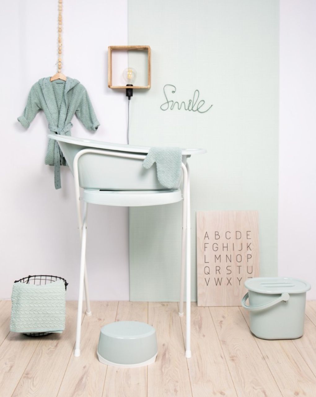 Bebejou βάση μπάνιου μεταλλική click 98cm sky green - Bebejou