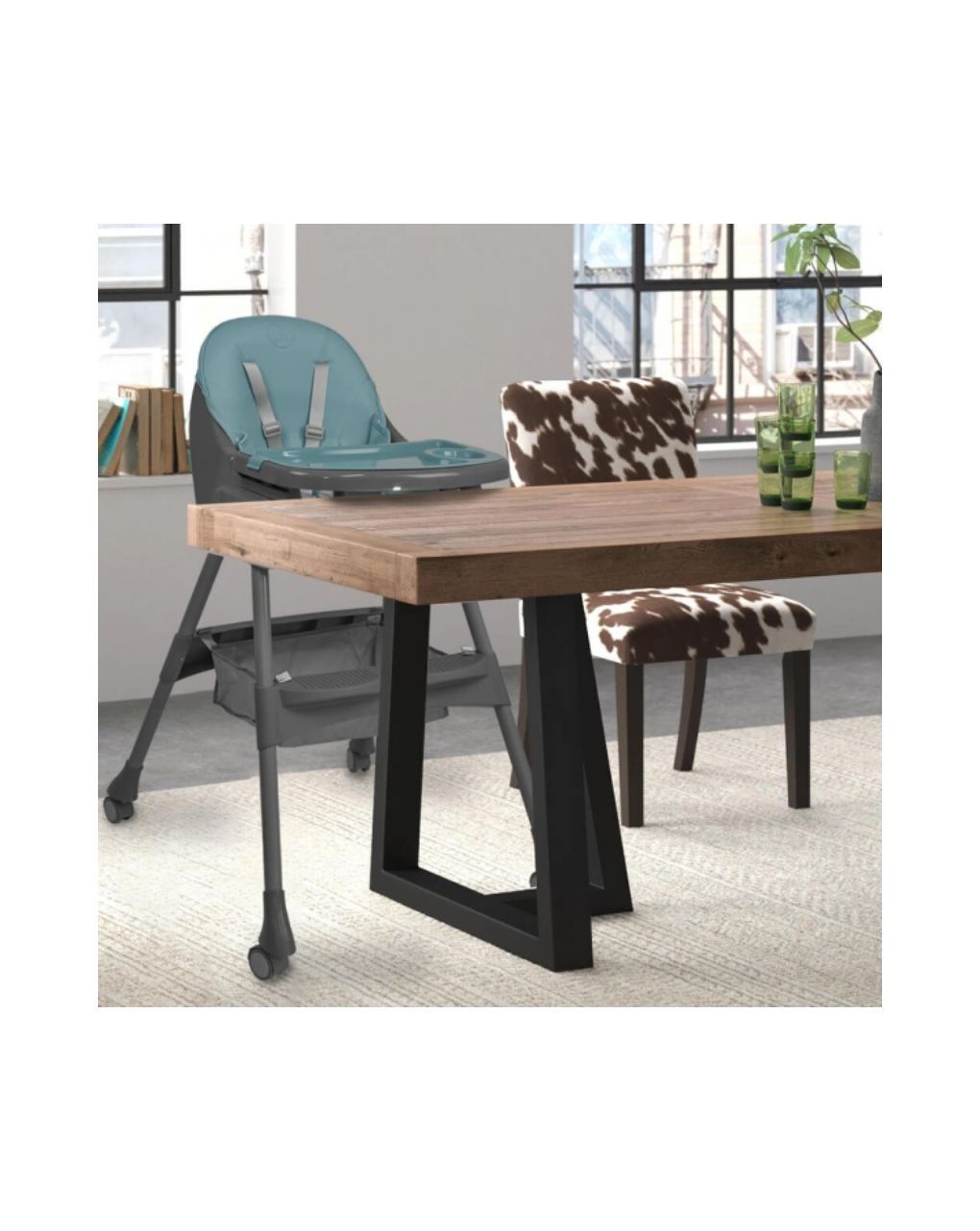 Bebe stars καρέκλα φαγητού comfy 2σε1 petrol 6m+, 865-184 - Bebe Stars