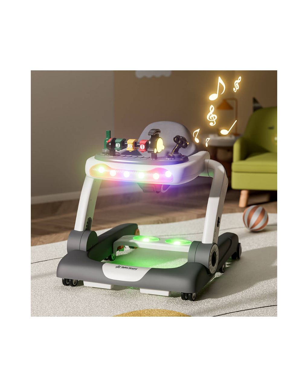 Bebe stars στράτα train 3in1 grey, 4240 - Bebe Stars