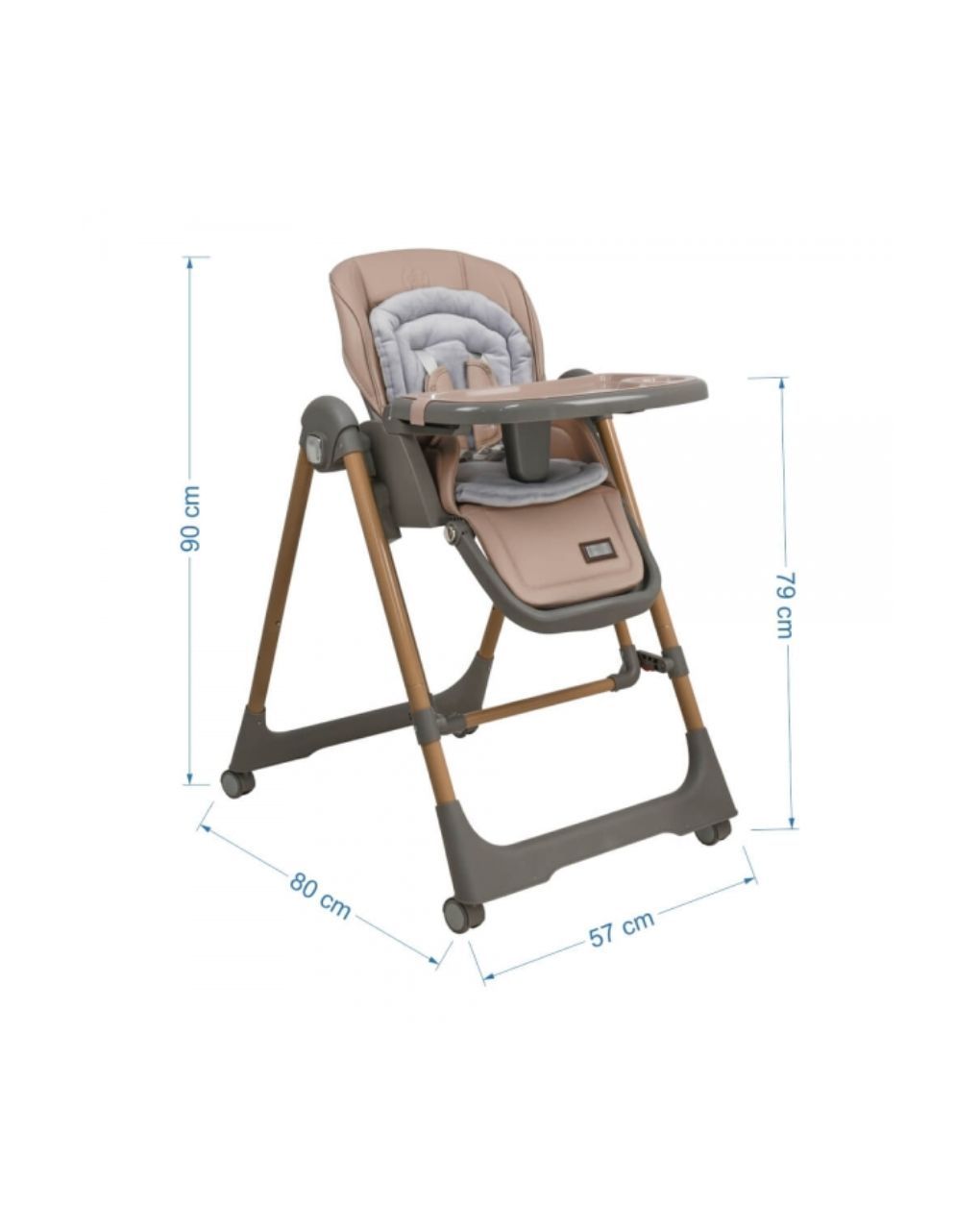 Bebe stars καρέκλα φαγητού-κούνια nuovo 2σε1 mocha 6m+, 867-182 - Bebe Stars