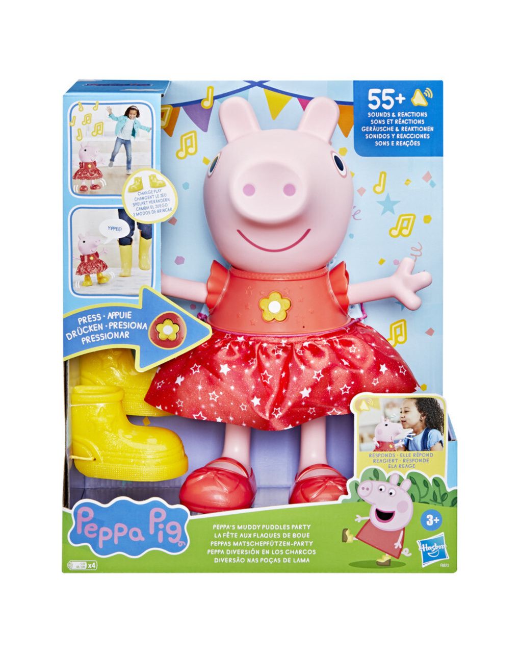 Hasbro peppa pig κούκλα peppas muddy puddles party f8873 - Peppa Pig