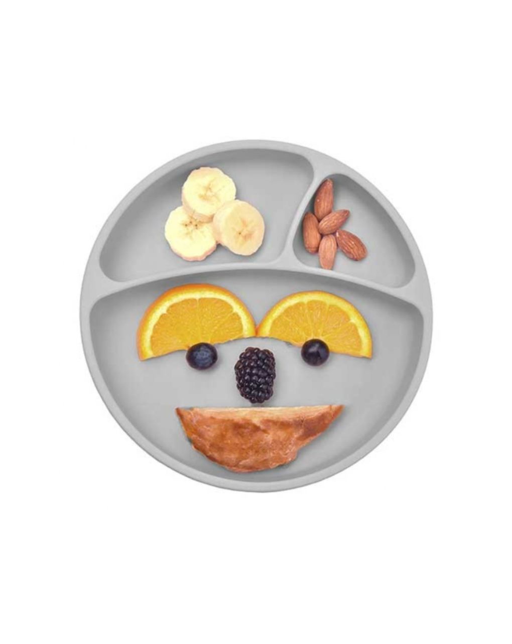 Minikoioi πιάτο με διαχωριστικά portions 6m+ grey 0907-101050004 - MinikOiOi