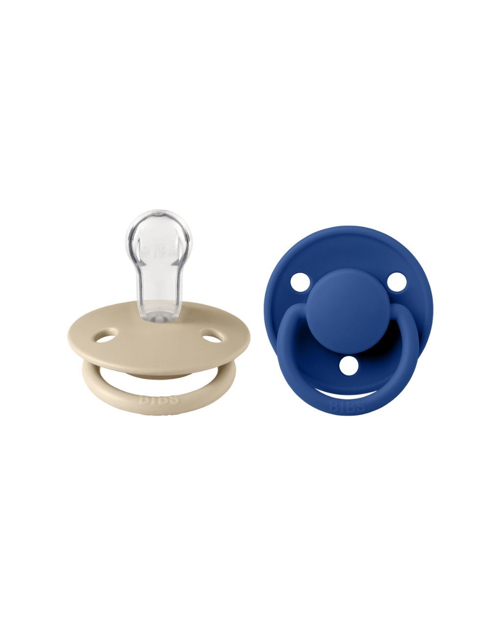 Bibs - de lux πιπίλες σιλικόνης 2τμχ vanilla/cornflower one size, 0-36m - BIBS