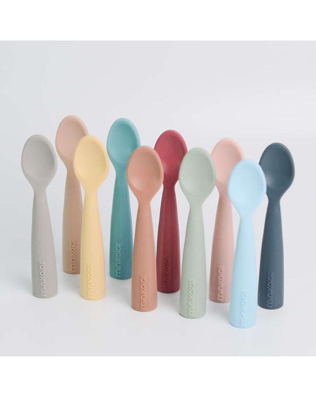 Minikoioi κουτάλι σιλικόνης scooper 6m+ grey 0907-101140004 - MinikOiOi