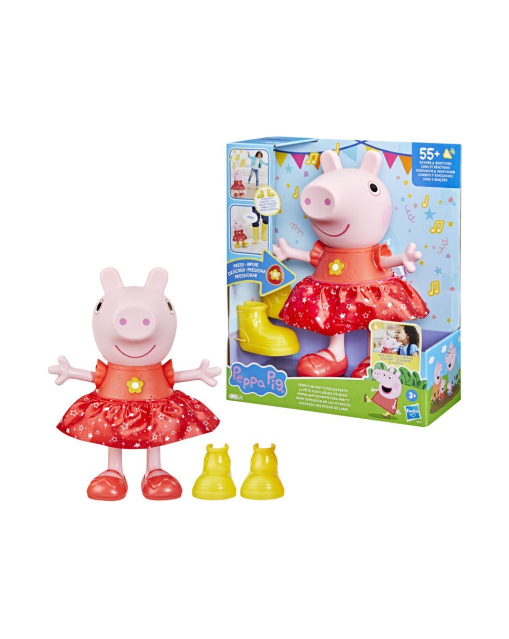 Hasbro peppa pig κούκλα peppas muddy puddles party f8873 - Peppa Pig