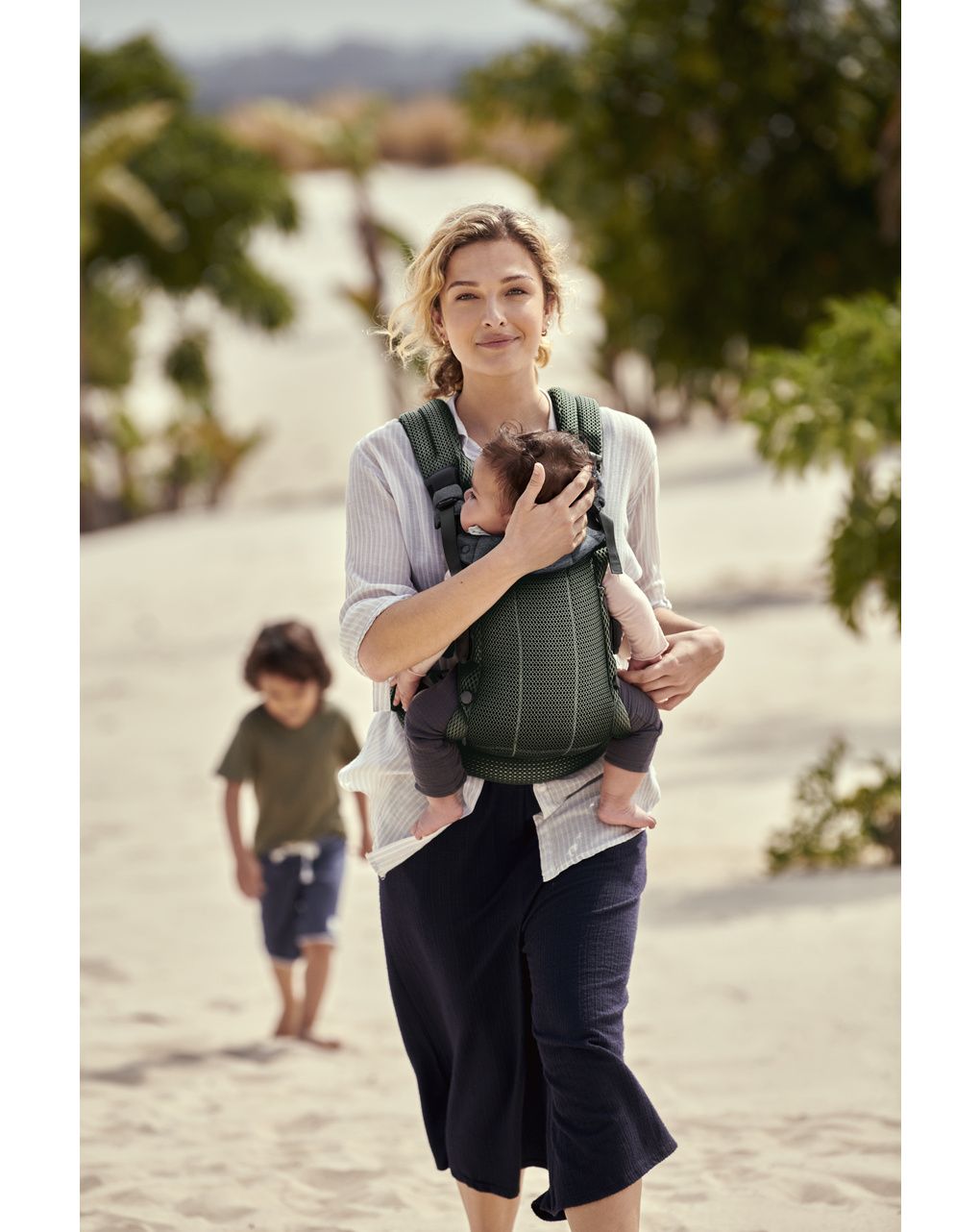 Babybjorn - μάρσιπος harmony 3d mesh, dark green - Baby Bjorn