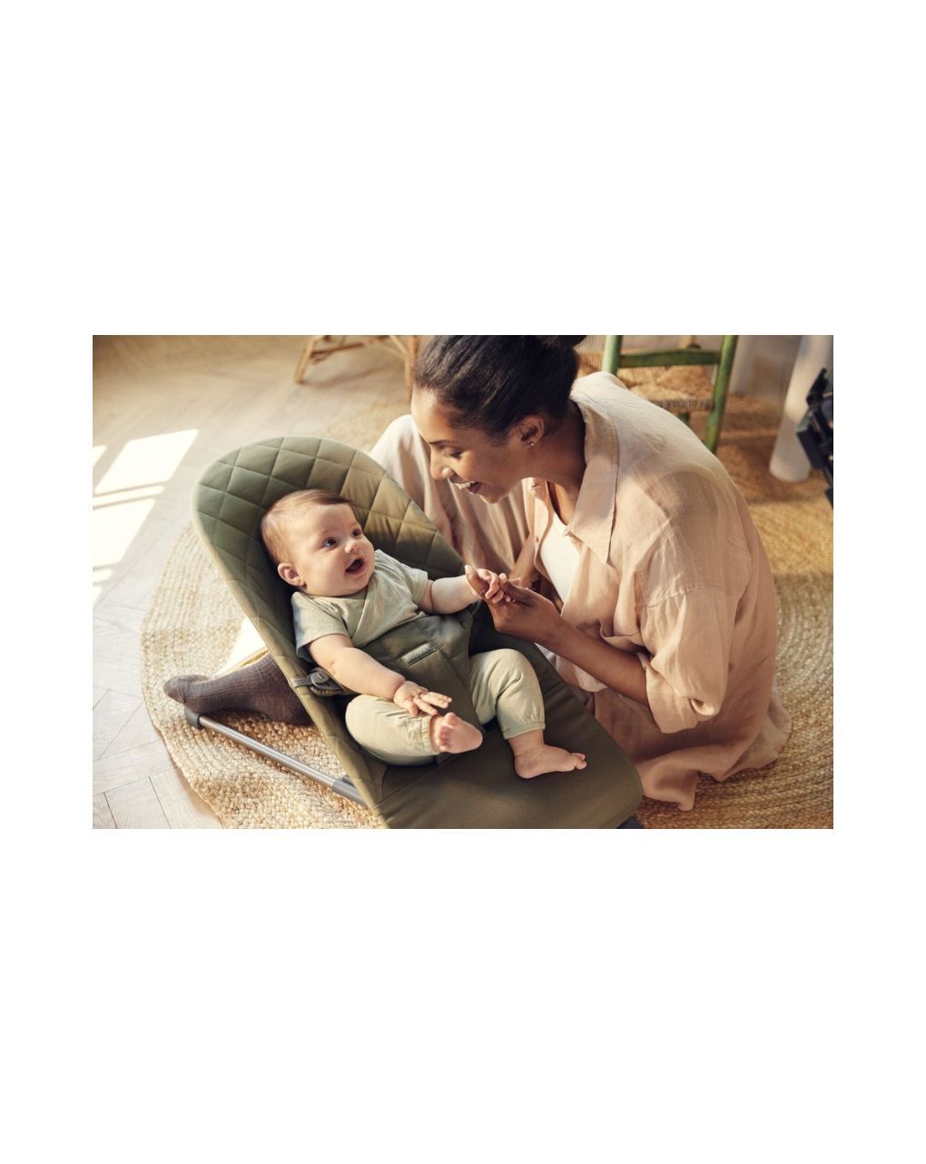 Babybjorn - ριλάξ bliss, woven, classic quilt, dark green - Baby Bjorn