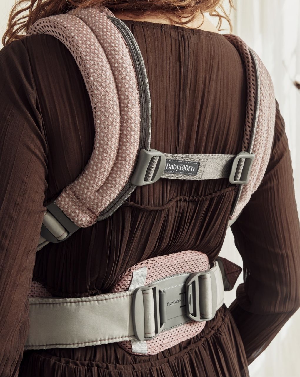 Babybjörn μάρσιπος harmony 3d mesh dusty pink 088003 - Baby Bjorn