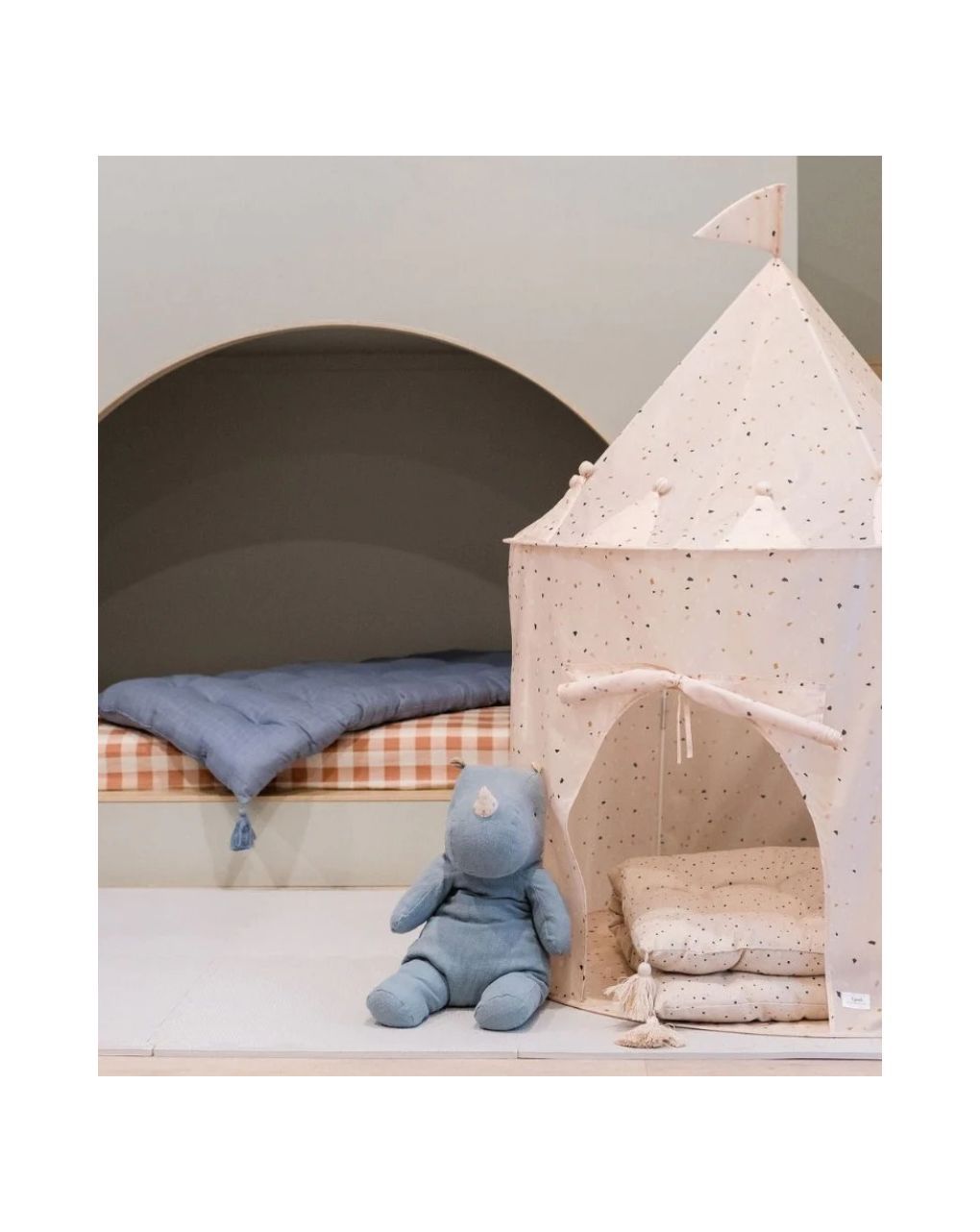 3 sprouts - παιδική σκηνή recycled κάστρο cream πουά - 3 sprouts