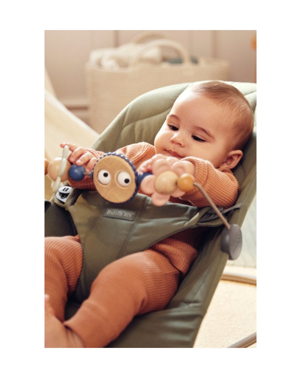 Babybjorn - ριλάξ bliss, woven petal quilt, dark green - Baby Bjorn