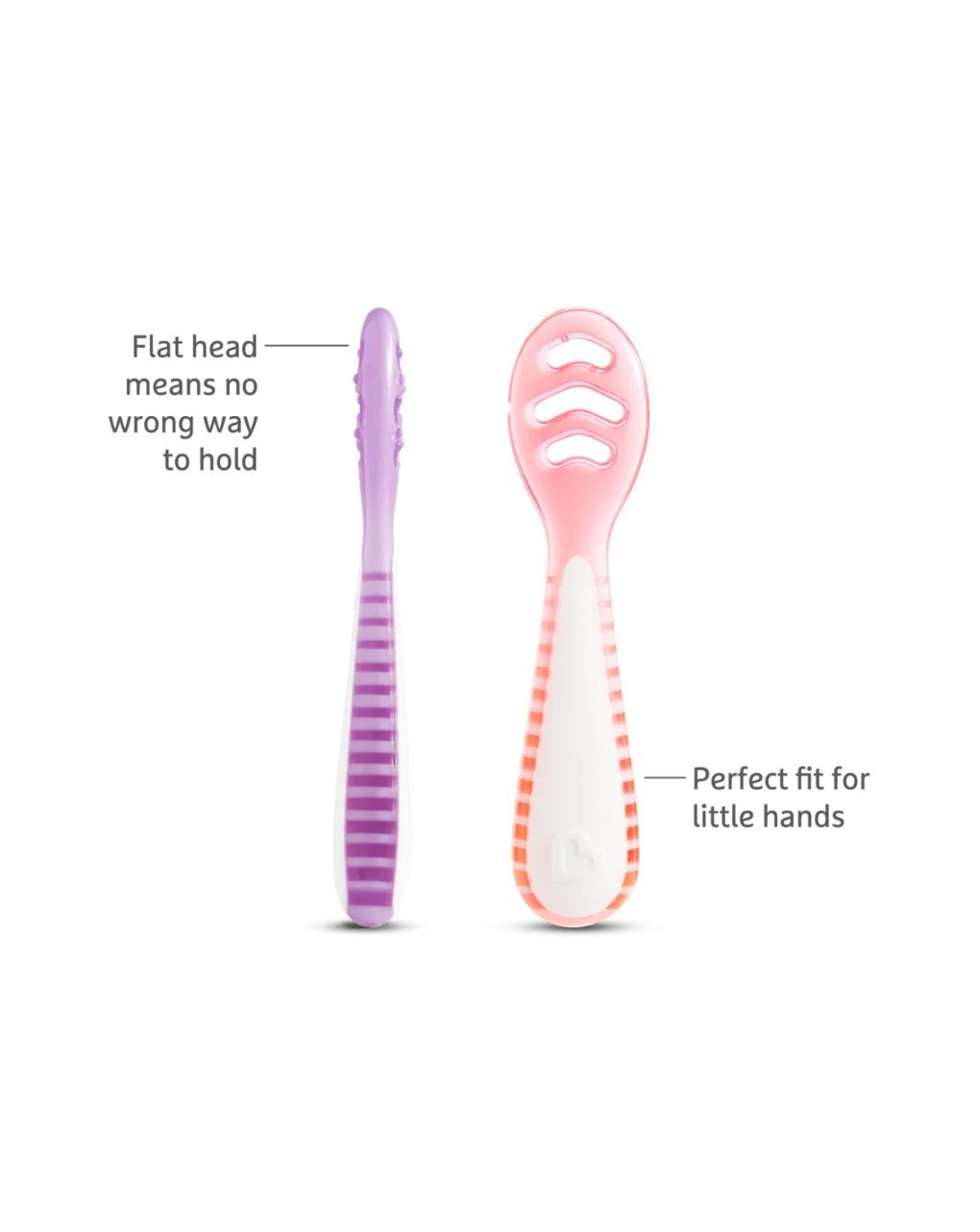 Munchkin μαλακά κουταλάκια 3τμχ gentle dip self-feeding 4m+ ροζ/μωβ 91510 - Munchkin