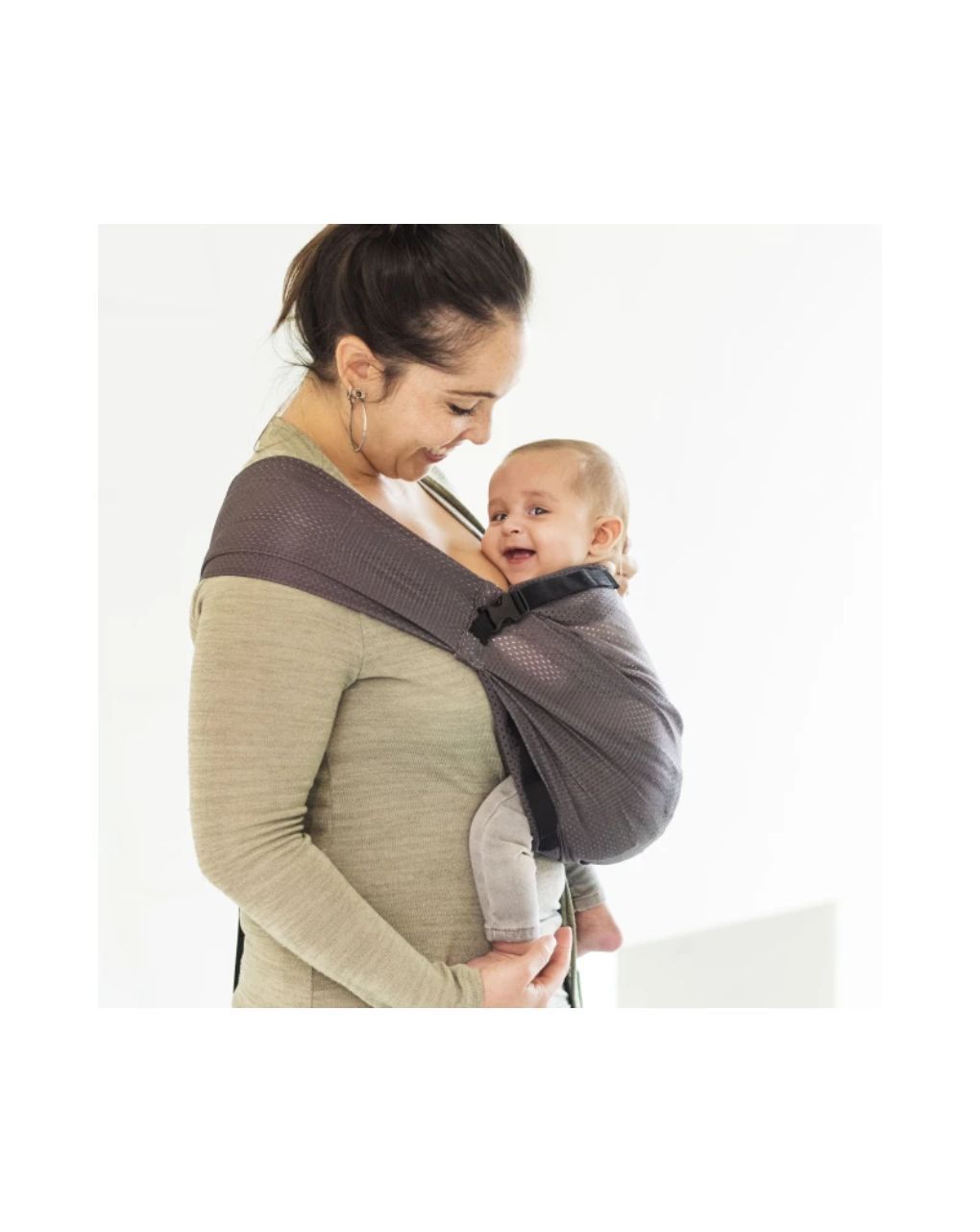 Mini monkey αδιάβροχος βρεφικός μάρσιπος mini sling dark grey