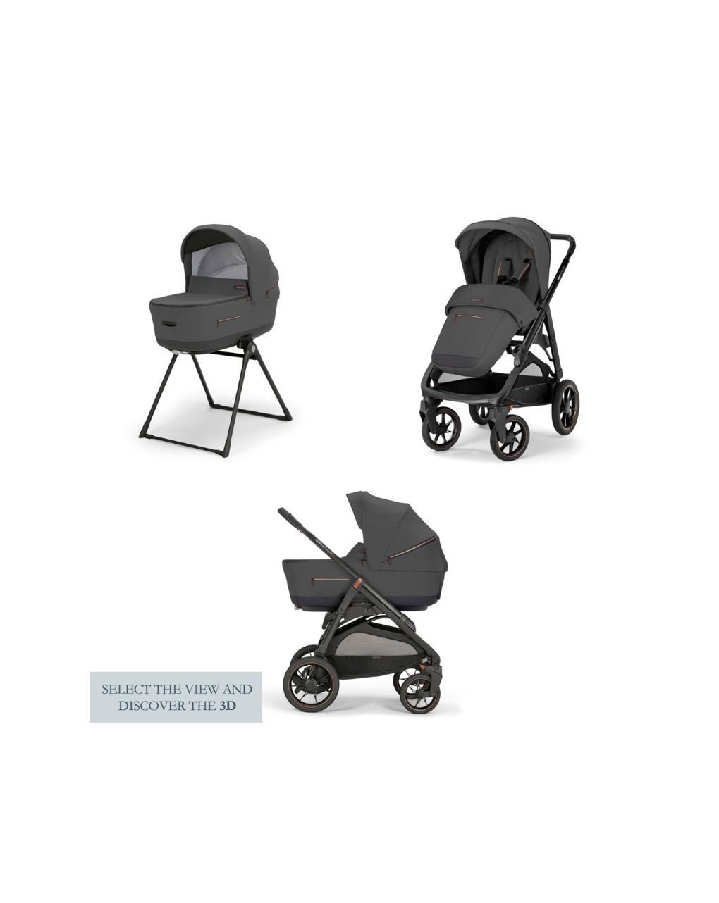 Inglesina aptica xt καρότσι, magnet grey/total black - Inglesina