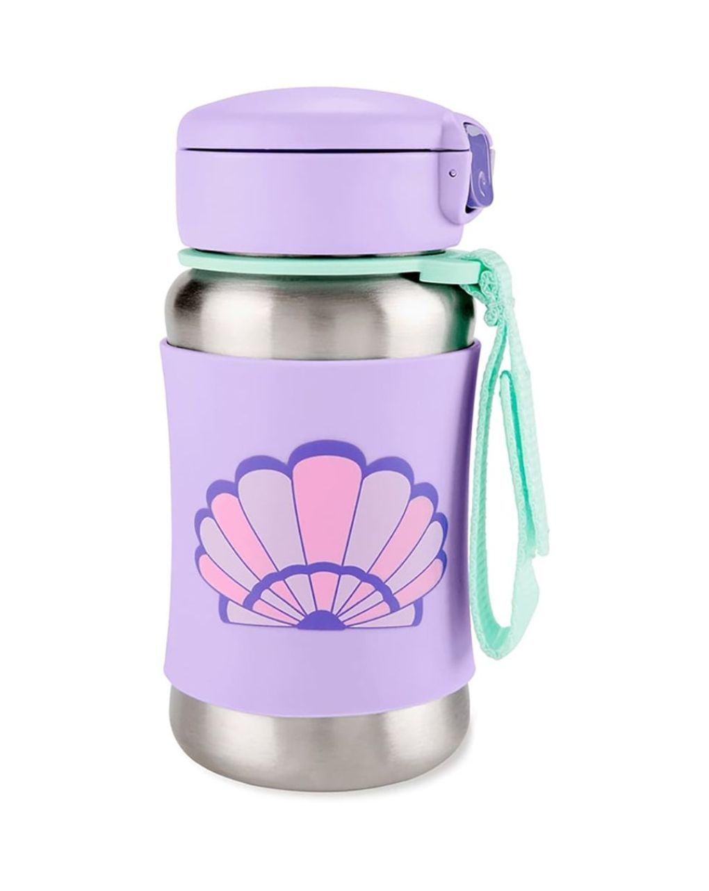 Skip hop sparkle style stainless steel παγούρι με καλαμάκι 350ml seashell 29-2903037-07