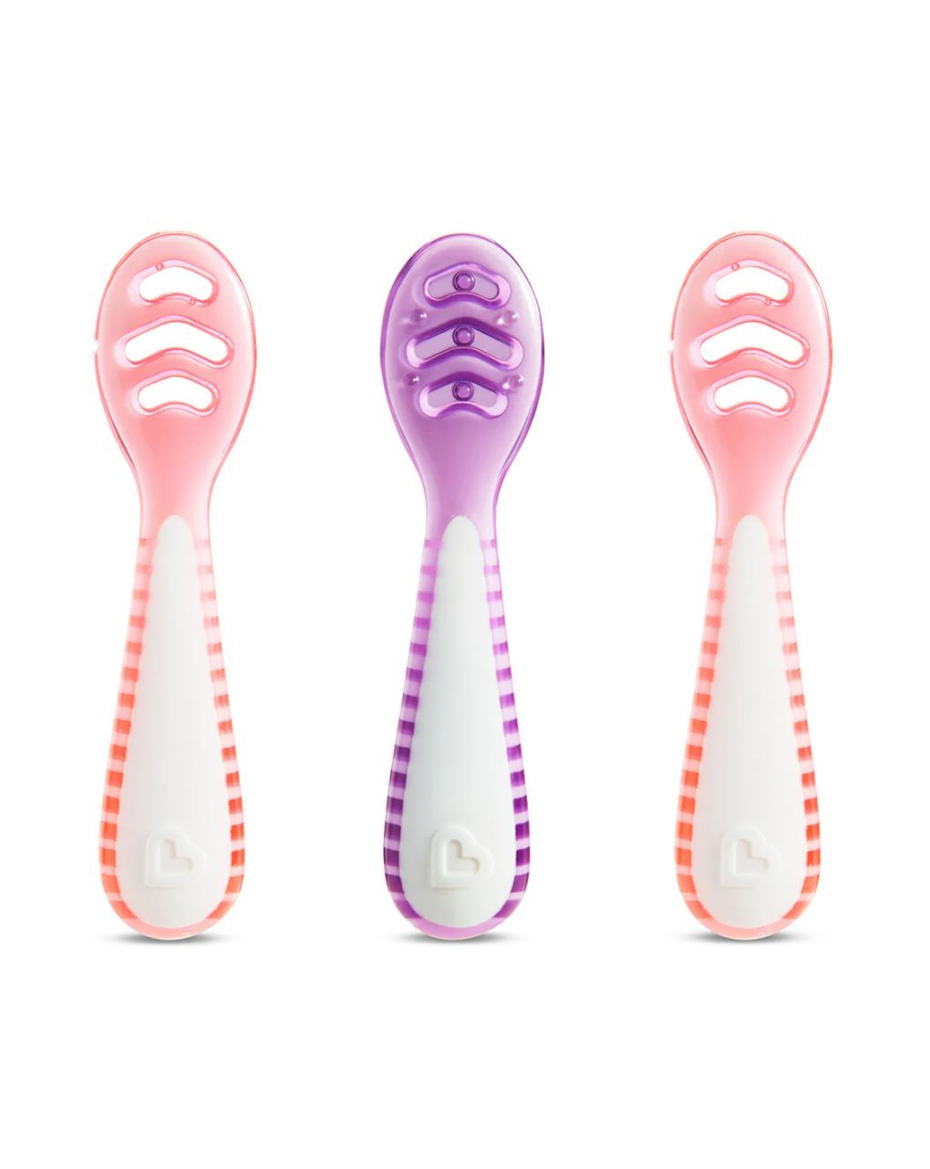 Munchkin μαλακά κουταλάκια 3τμχ gentle dip self-feeding 4m+ ροζ/μωβ 91510 - Munchkin