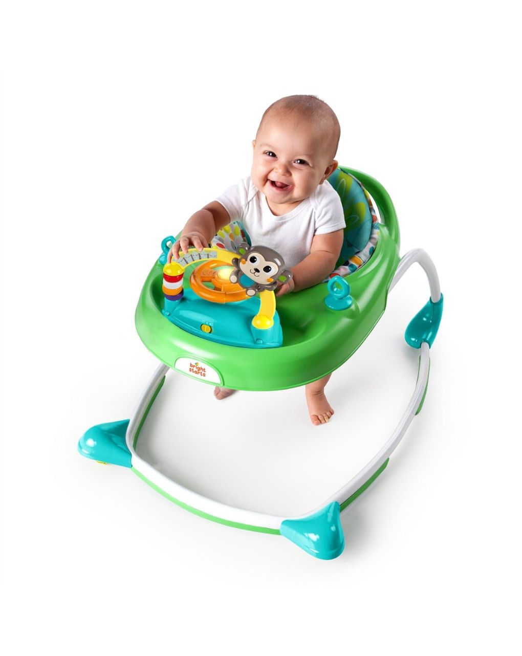 Bright starts  περπατούρα 2 σε 1 walkin' wild walker, green - Bright Starts