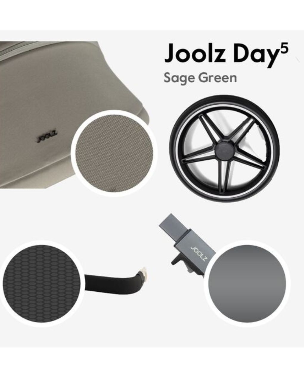 Joolz day⁵ σύστημα μεταφοράς 2 σε 1 complete set sage green - Joolz