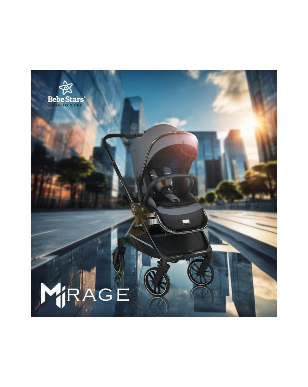 Bebe stars πολυκαρότσι mirage 3σε1 γκρι 330-188 - Bebe Stars