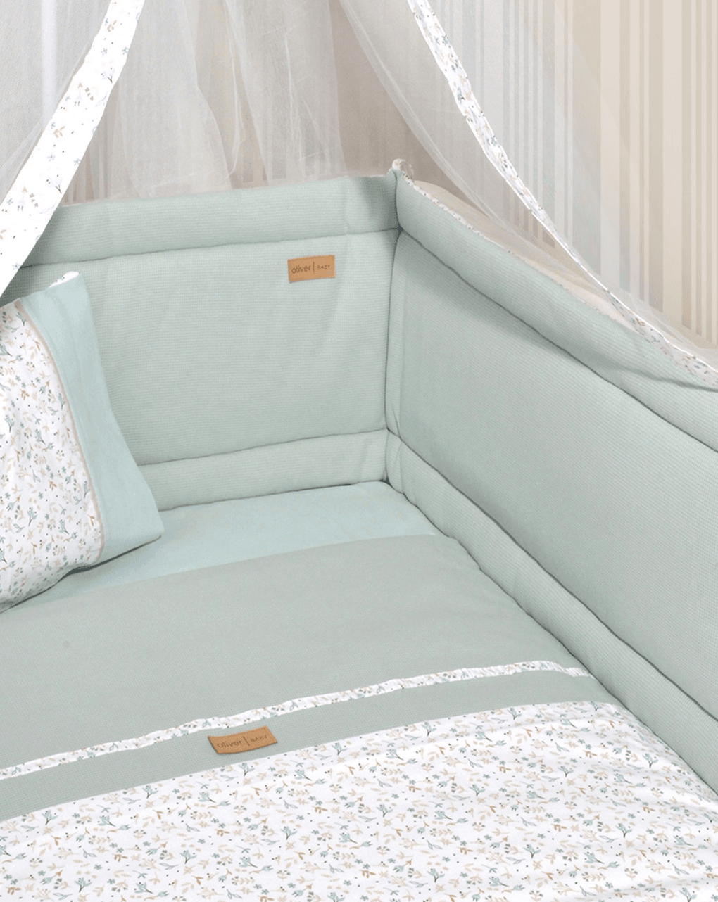 Baby oliver πάντα διπλής όψης 34x210 μέντα 46-6702/403