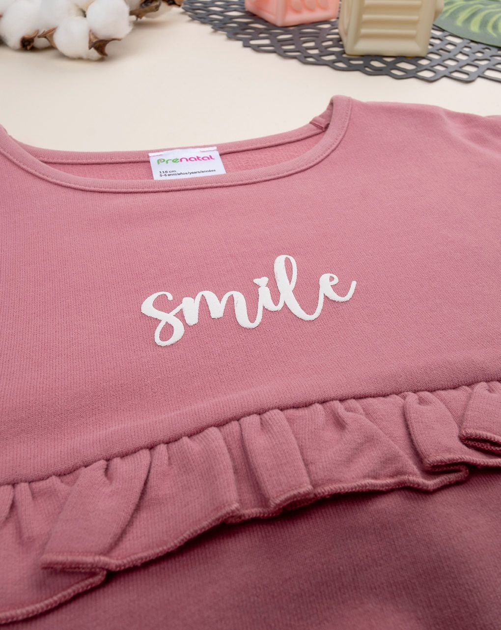 παιδικό σετ μπλούζα φούτερ και φόρμα smile για κορίτσι - Prénatal