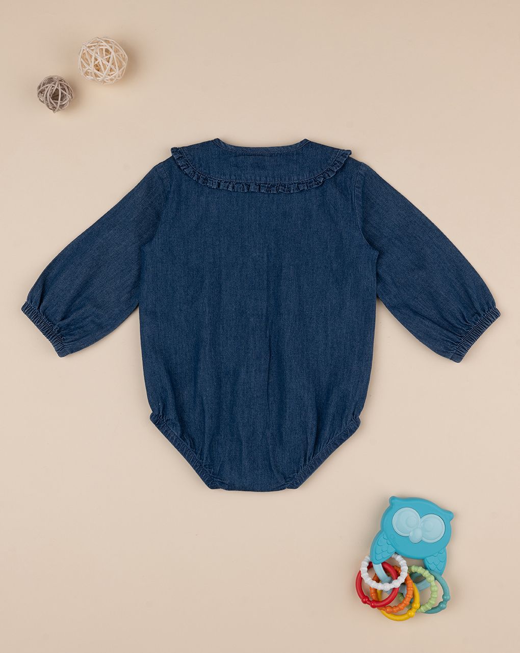βρεφικό κορμάκι τζιν με λαγουδάκι για κορίτσι - Prénatal