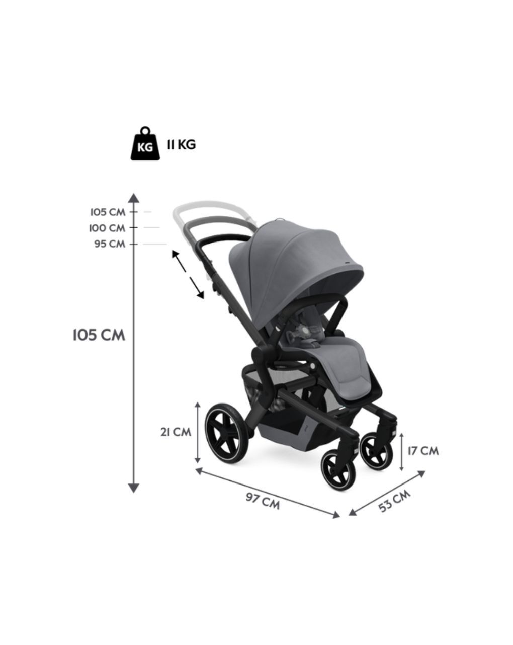Joolz hub+ καρότσι stone grey - Joolz