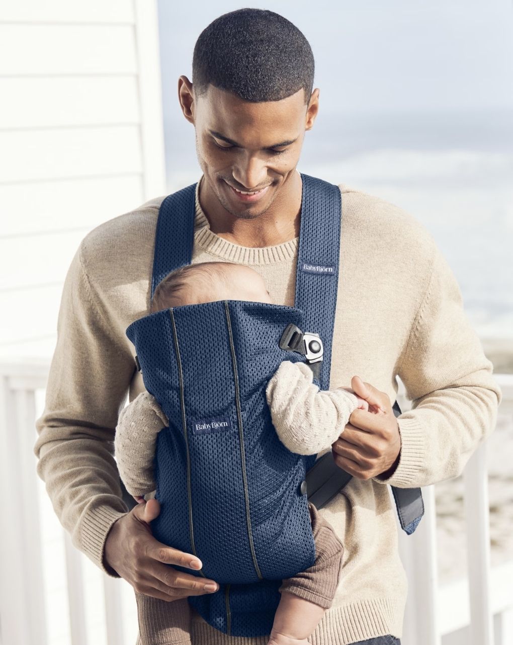Babybjörn μάρσιπος mini 3d mesh navy blue 1408-021008e1 - Baby Bjorn
